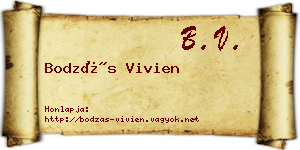 Bodzás Vivien névjegykártya