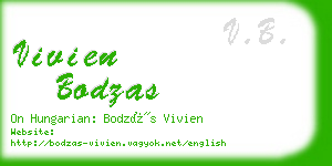 vivien bodzas business card